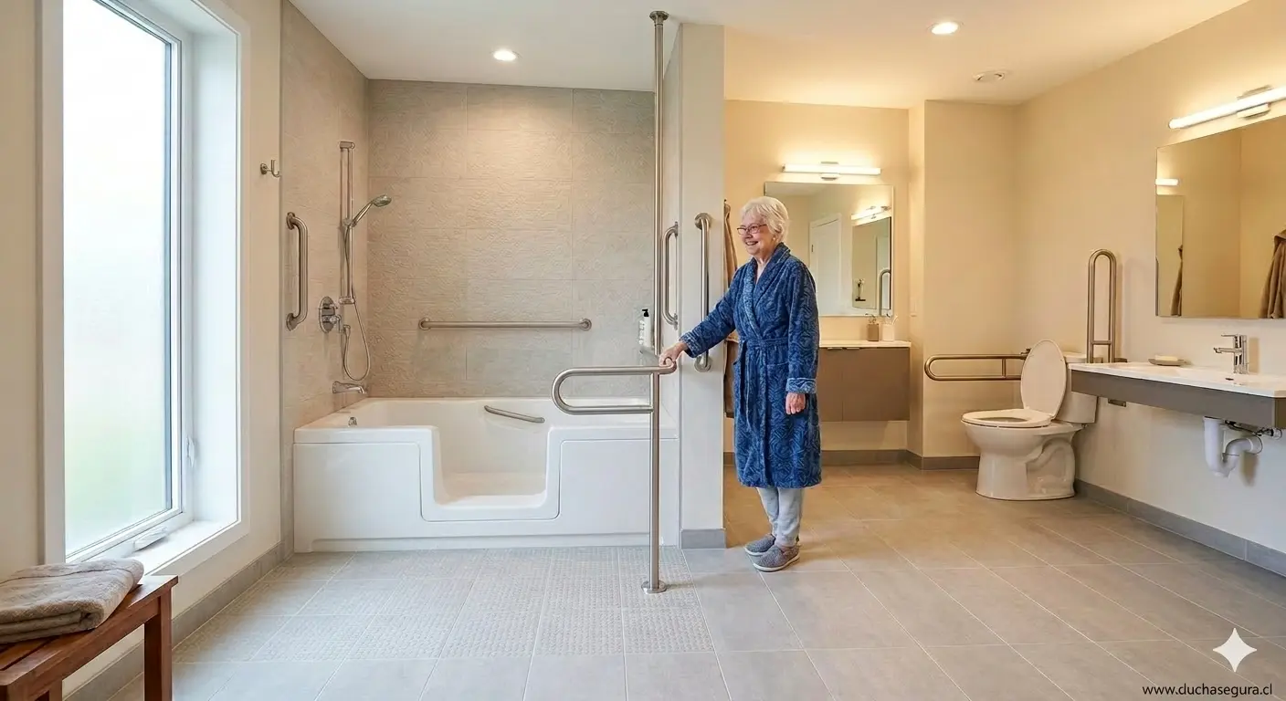 ¿Cómo debe ser un baño para un adulto mayor?